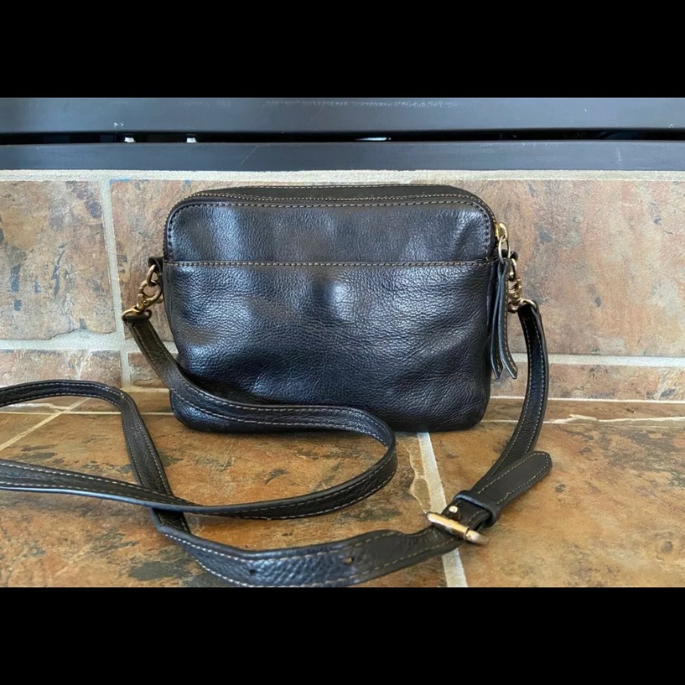 Fossil Sydney Crossbody Black Leather Purse